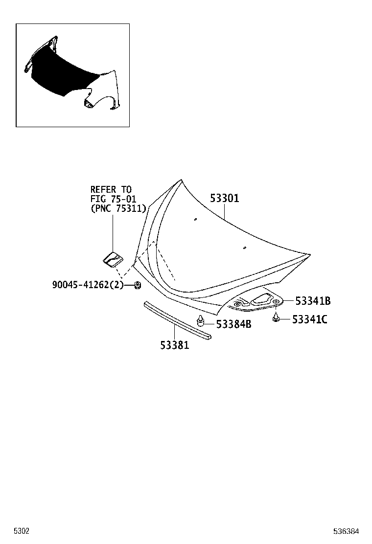 90467-06133-F0 CLIP, FRONT FENDER LINER product image