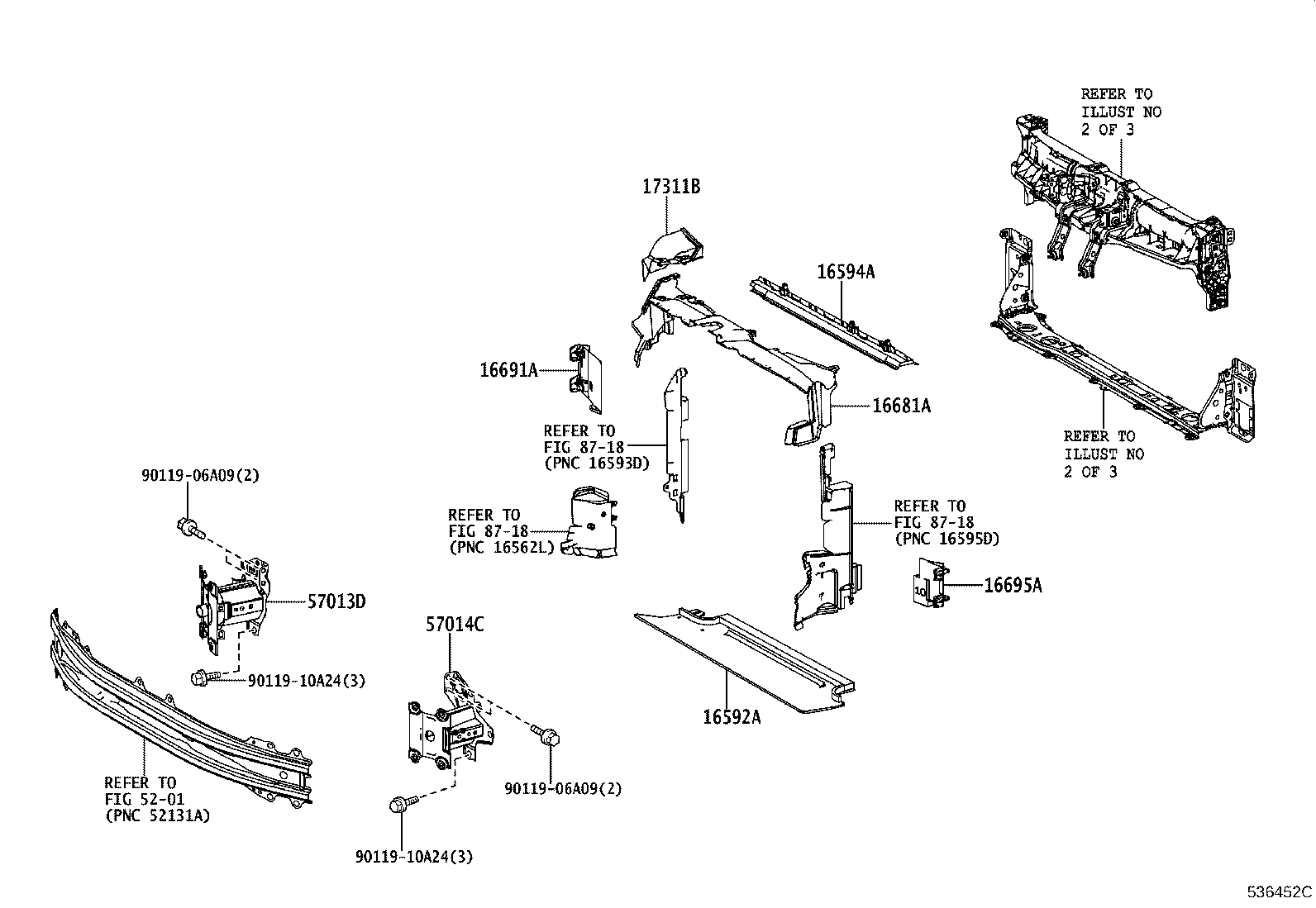 16594-15010 GUIDE, RADIATOR AIR, NO.2 product image