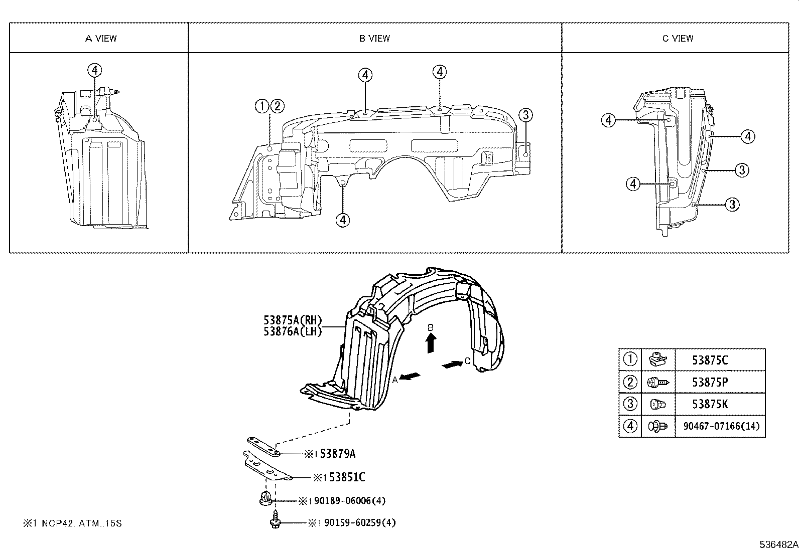 90080-46317 CLIP(FOR HOOD TO RADIATOR SUPPORT SEAL) product image