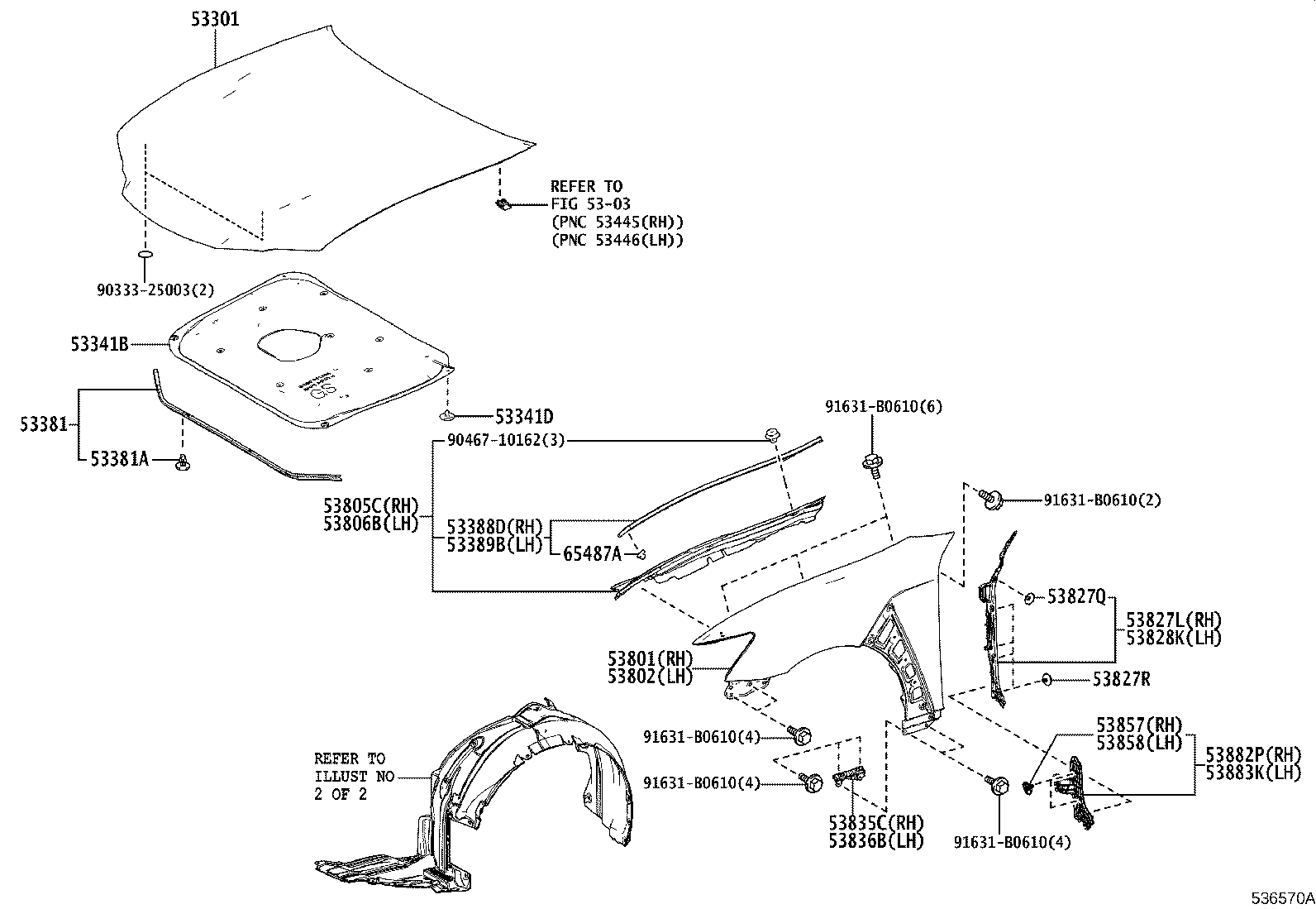 90467-06192 CLIP, FRONT FENDER LINER product image