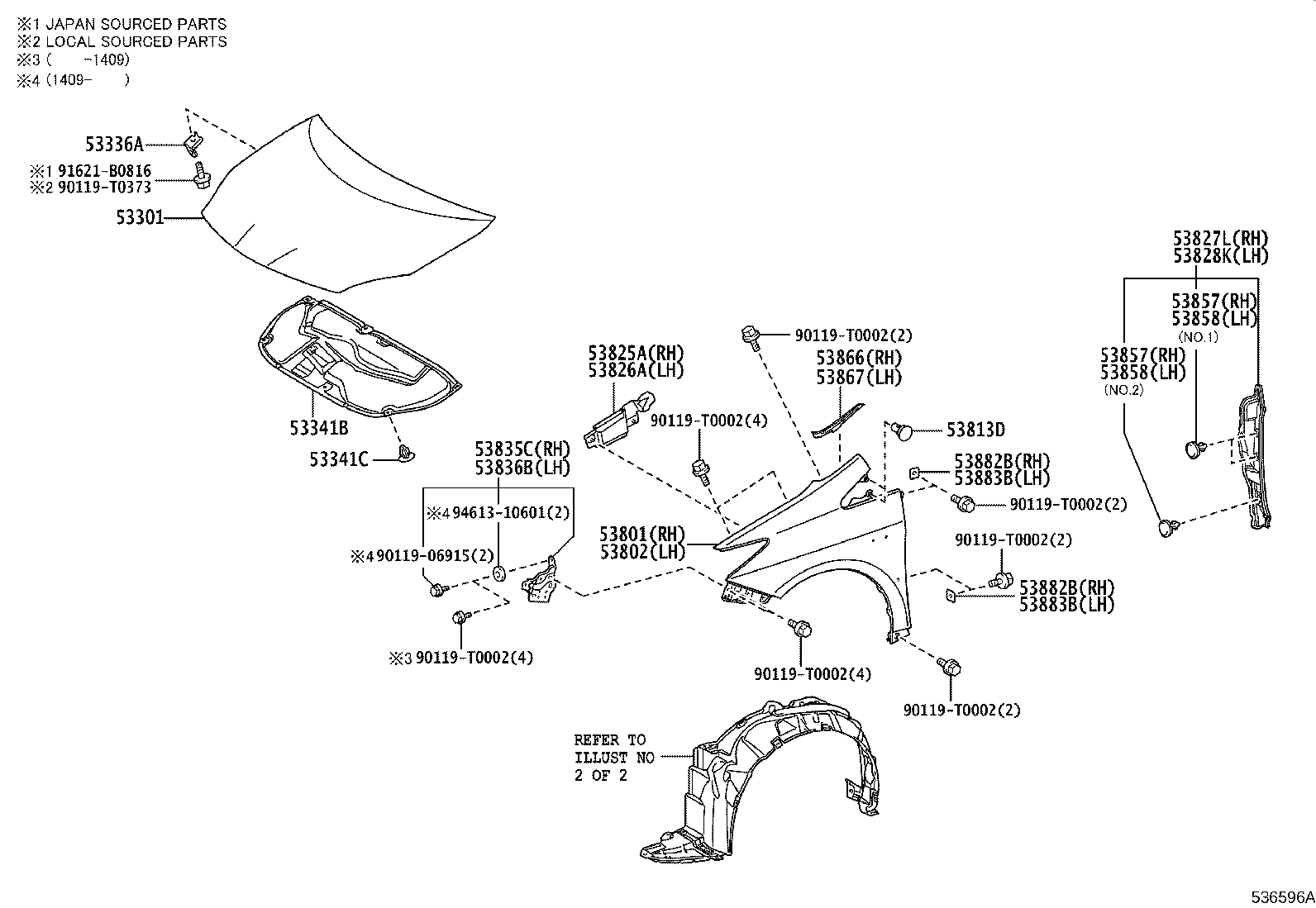 53804-47020 BRACKET, FRONT SIDE PANEL, LH product image