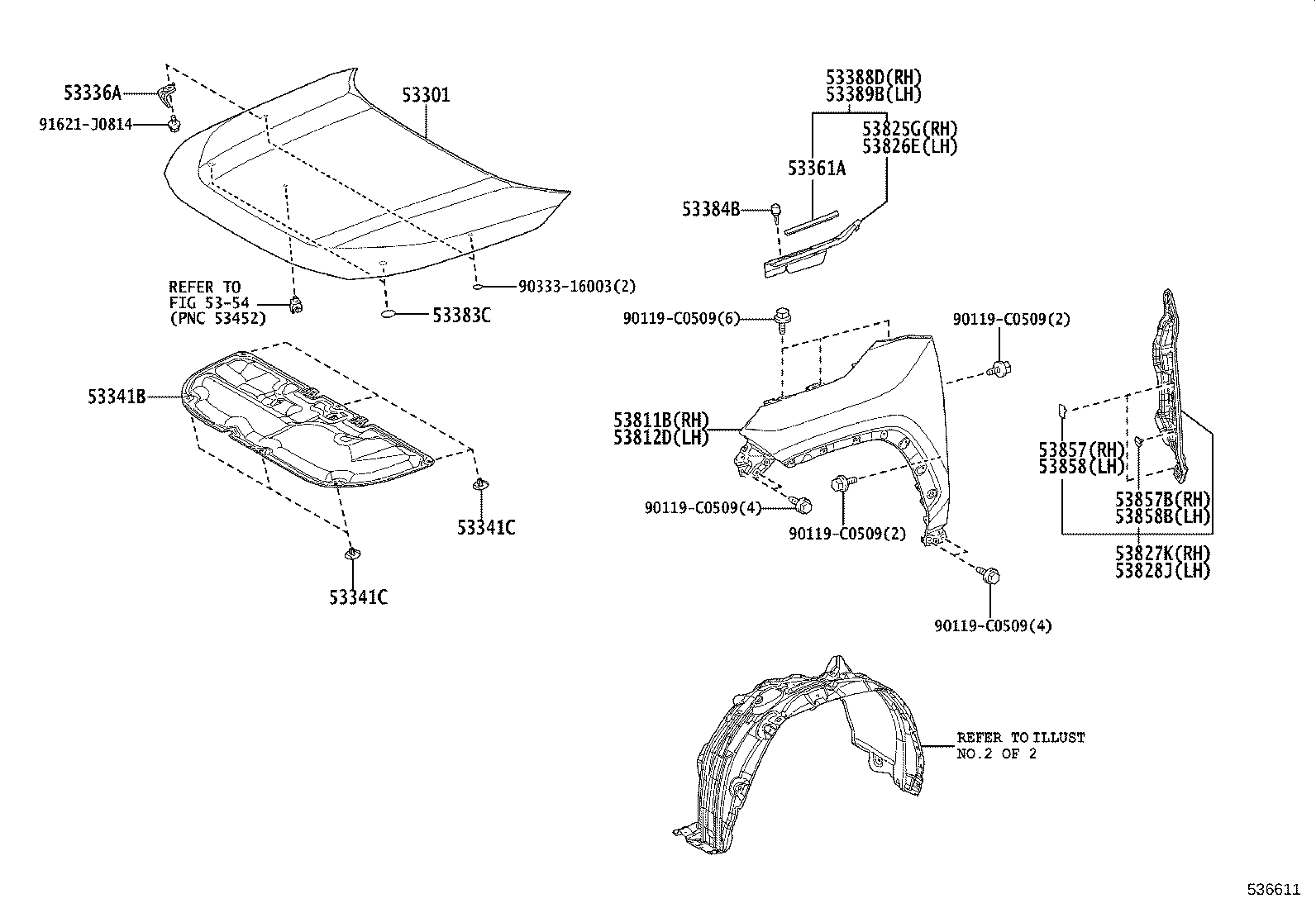 53301-0R100 HOOD SUB-ASSY product image