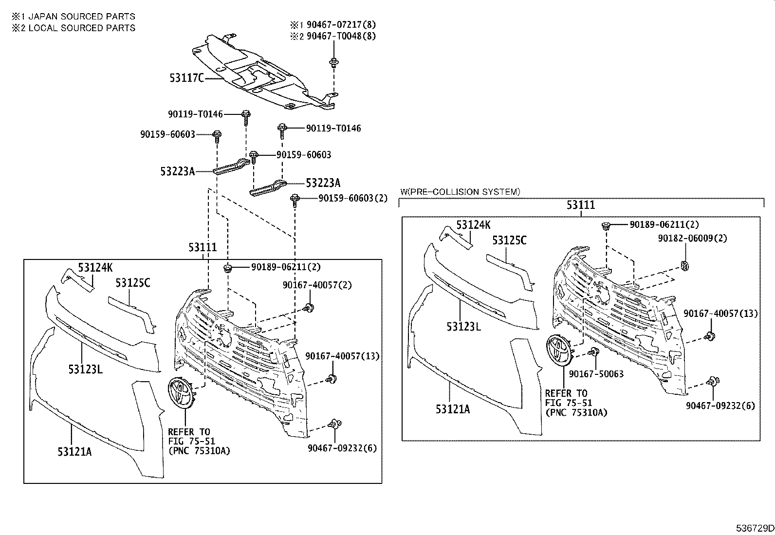 53100-0KT10 GRILLE, RADIATOR product image