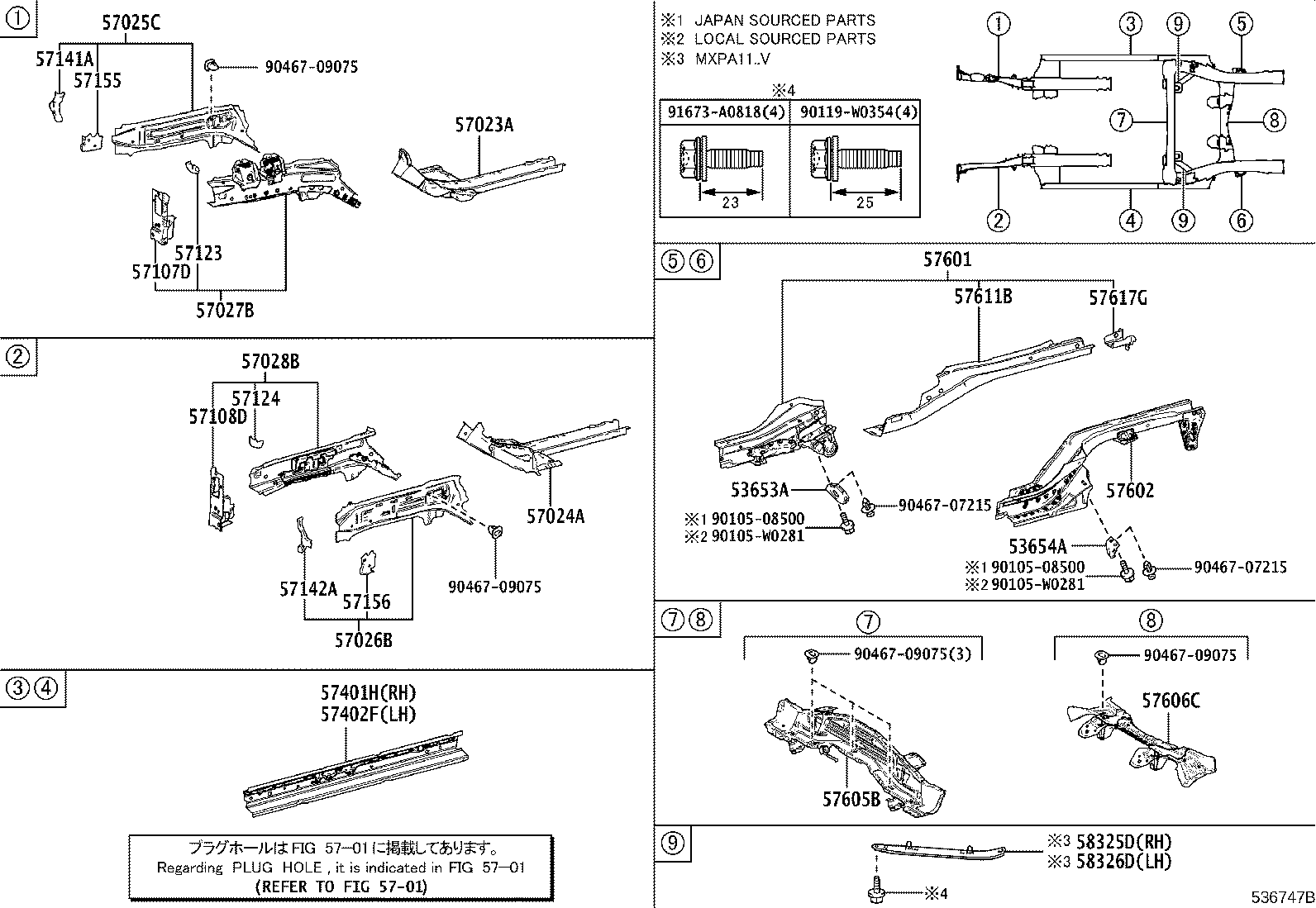57026-K0010 MEMBER SUB-ASSY, FRONT SIDE, OUTER LH product image