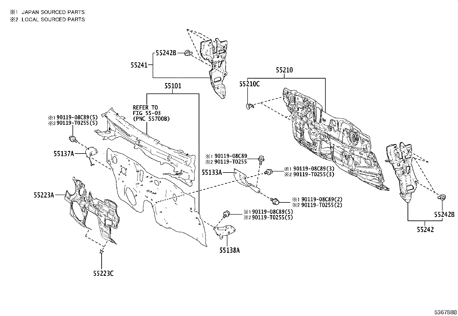 16561-0T310 SEAL, RADIATOR TO SUPPORT, NO.1 product image