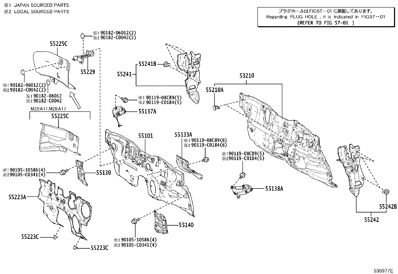 53028-02160 SUPPORT SUB-ASSY, RADIATOR, LOWER product image