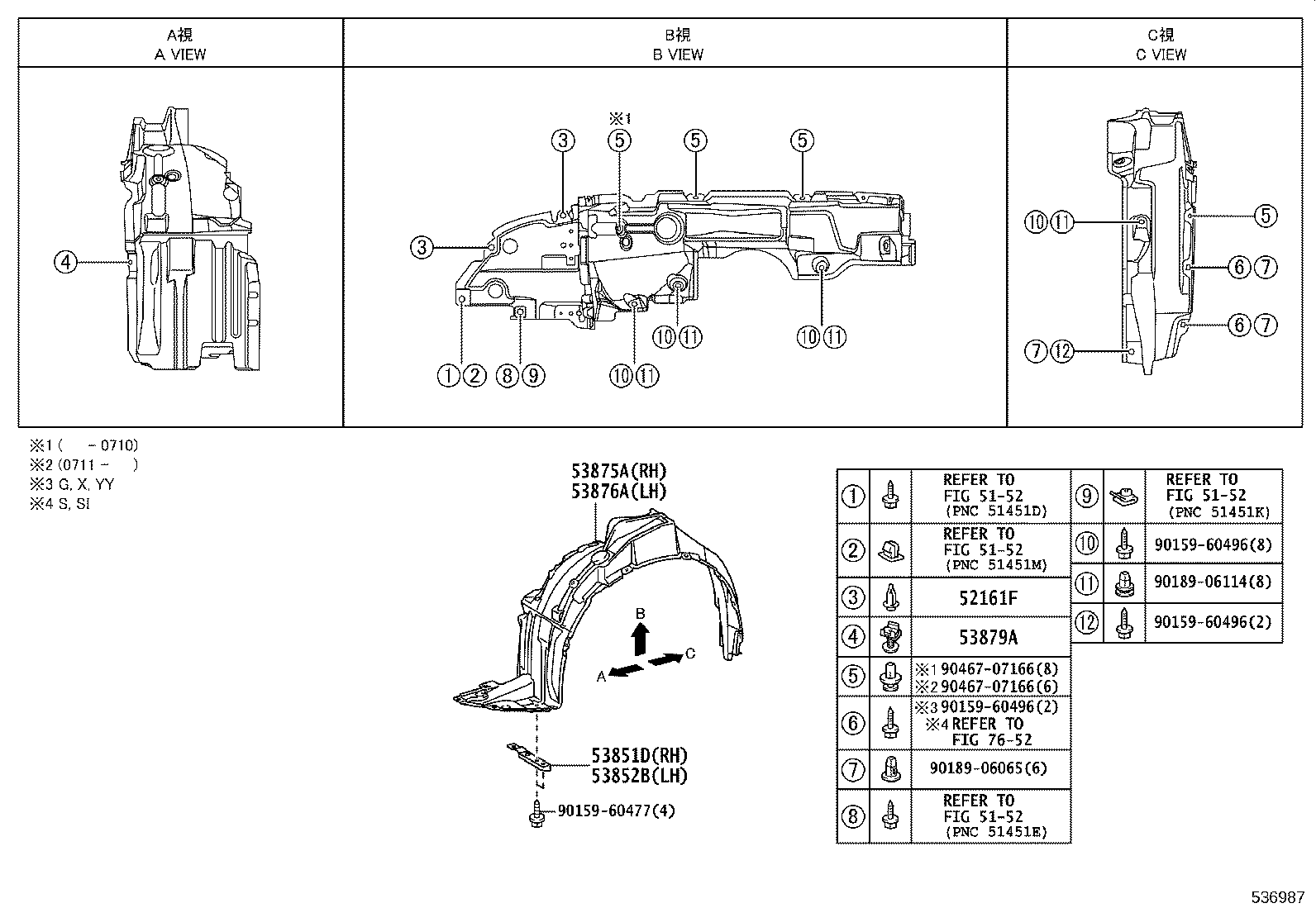 53802-28200 FENDER SUB-ASSY, FRONT LH product image