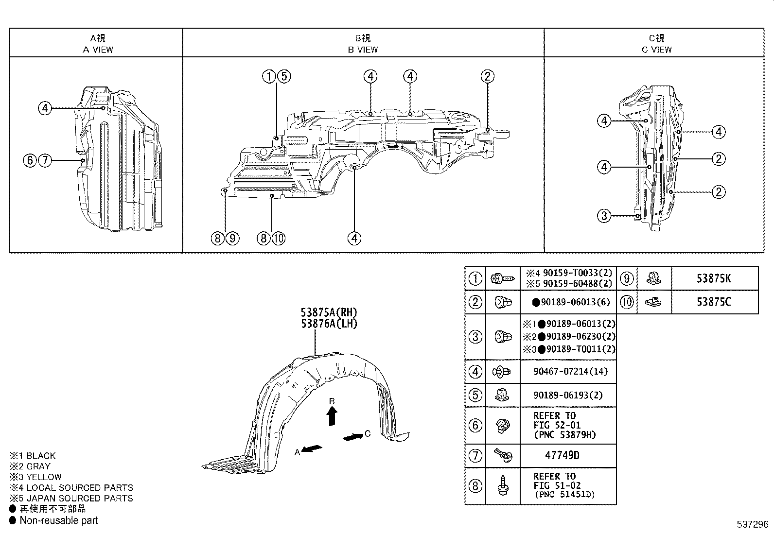 53812-0D220 PANEL, FRONT FENDER, LH product image