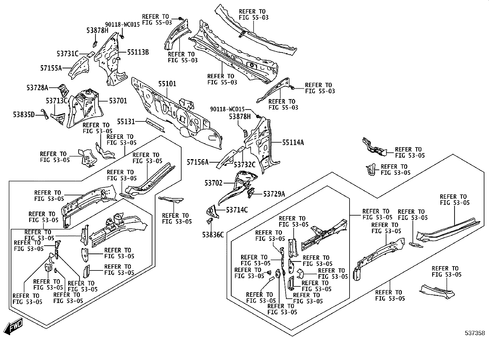 52131-WC002 MEMBER, FRONT PANEL, UPPER product image