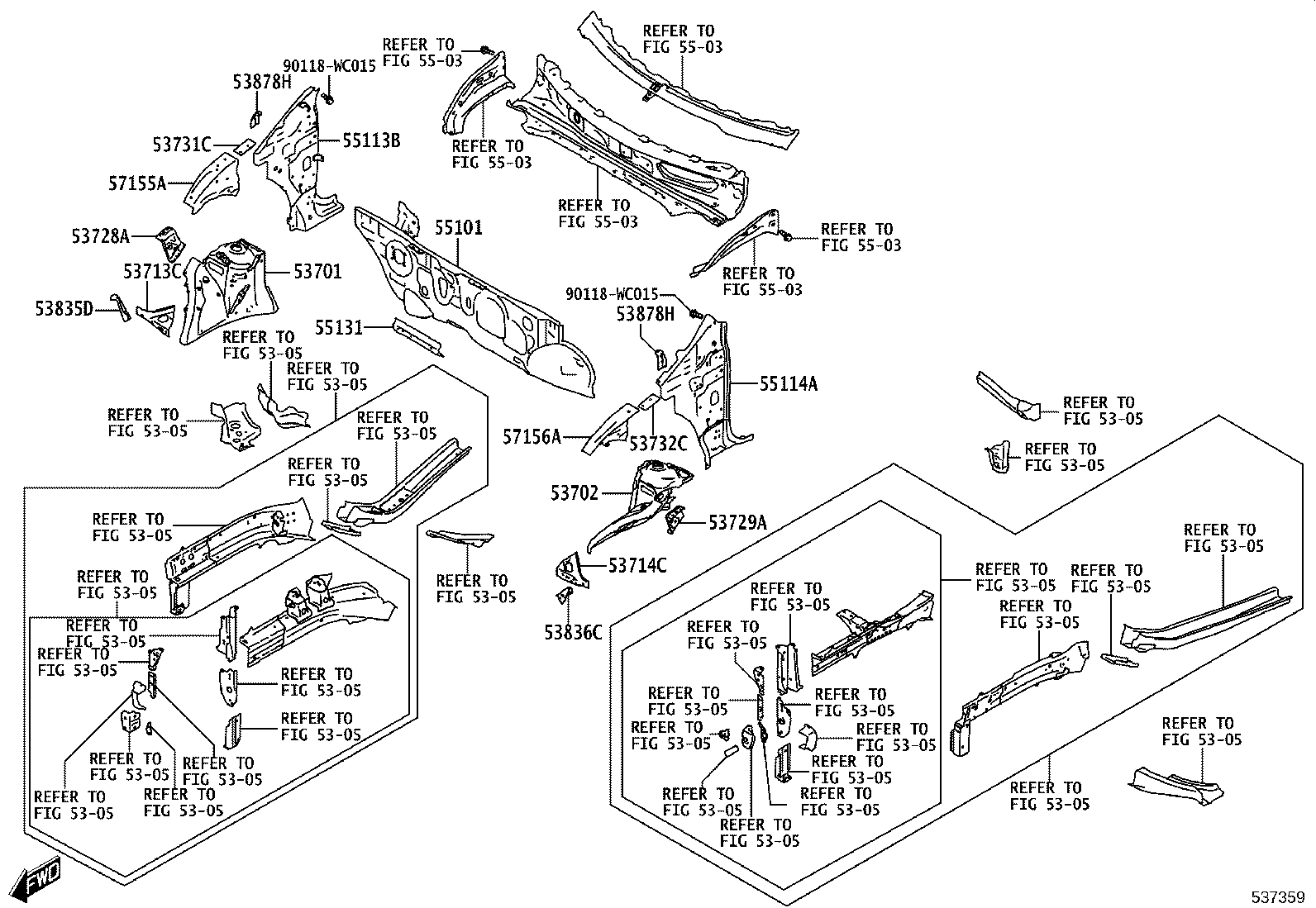 52131-WC002 MEMBER, FRONT PANEL, UPPER product image