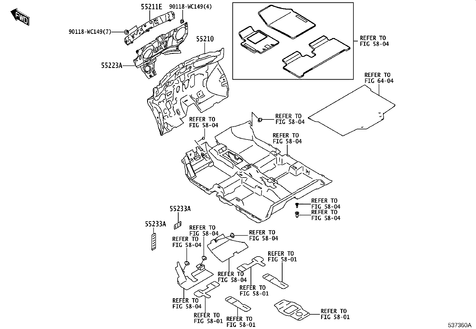 52131-WC002 MEMBER, FRONT PANEL, UPPER product image