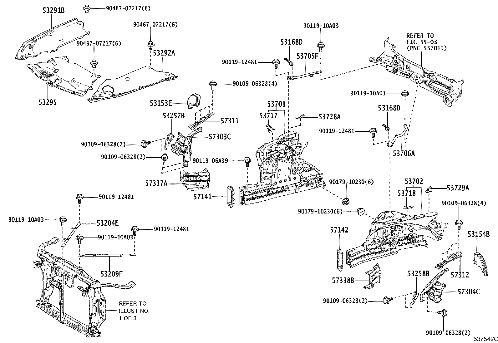 53728-62010 BRACKET, FENDER APRON, RH product image