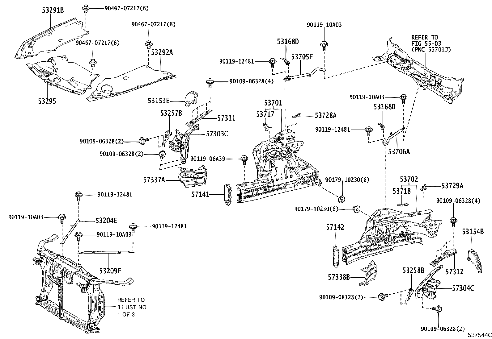 53728-62010 BRACKET, FENDER APRON, RH product image