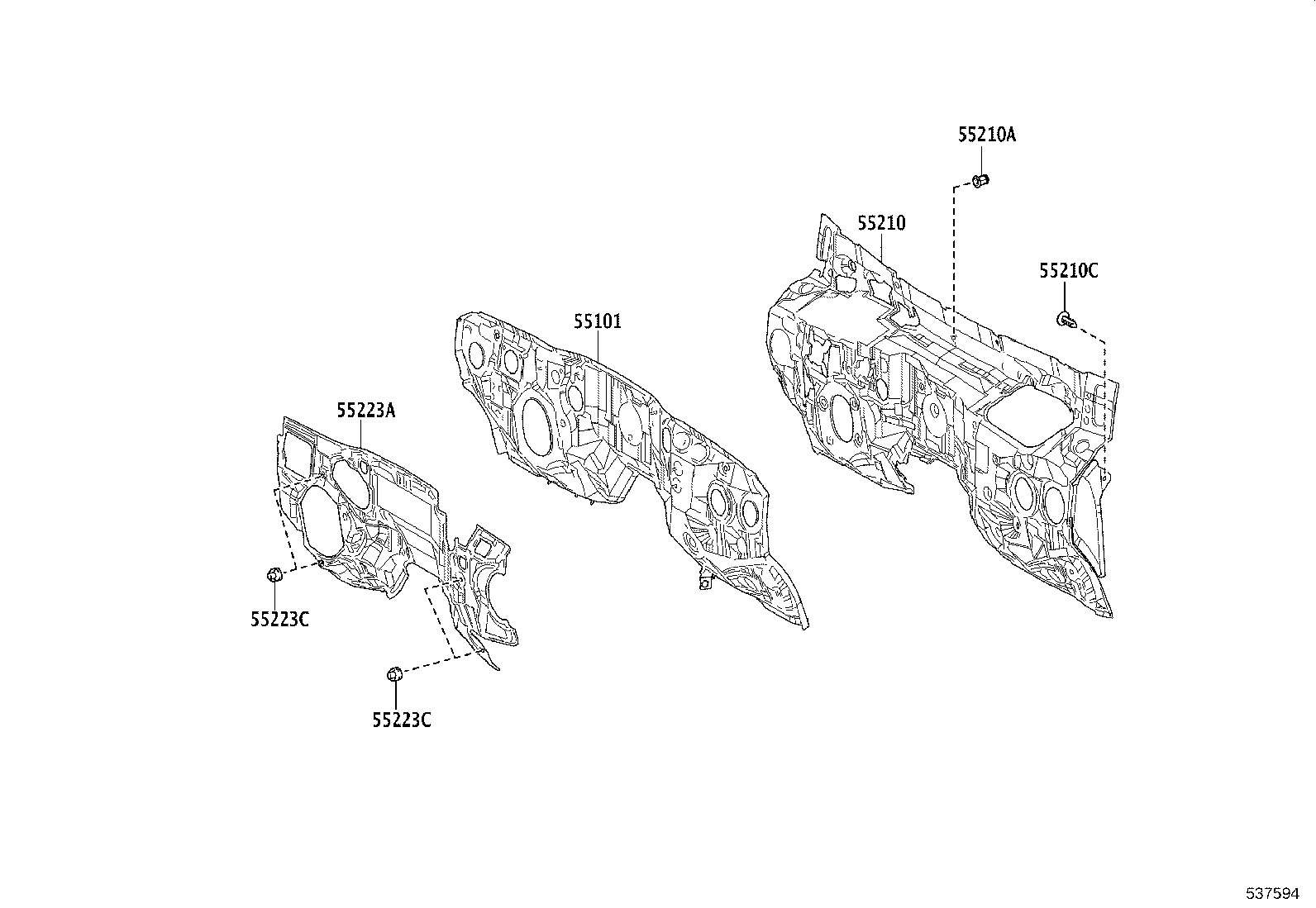 53205-60090 SUPPORT SUB-ASSY, RADIATOR, UPPER product image