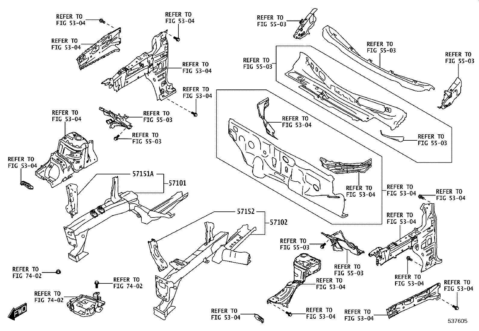 57602-WC003 MEMBER SUB-ASSY, REAR FLOOR SIDE, LH product image