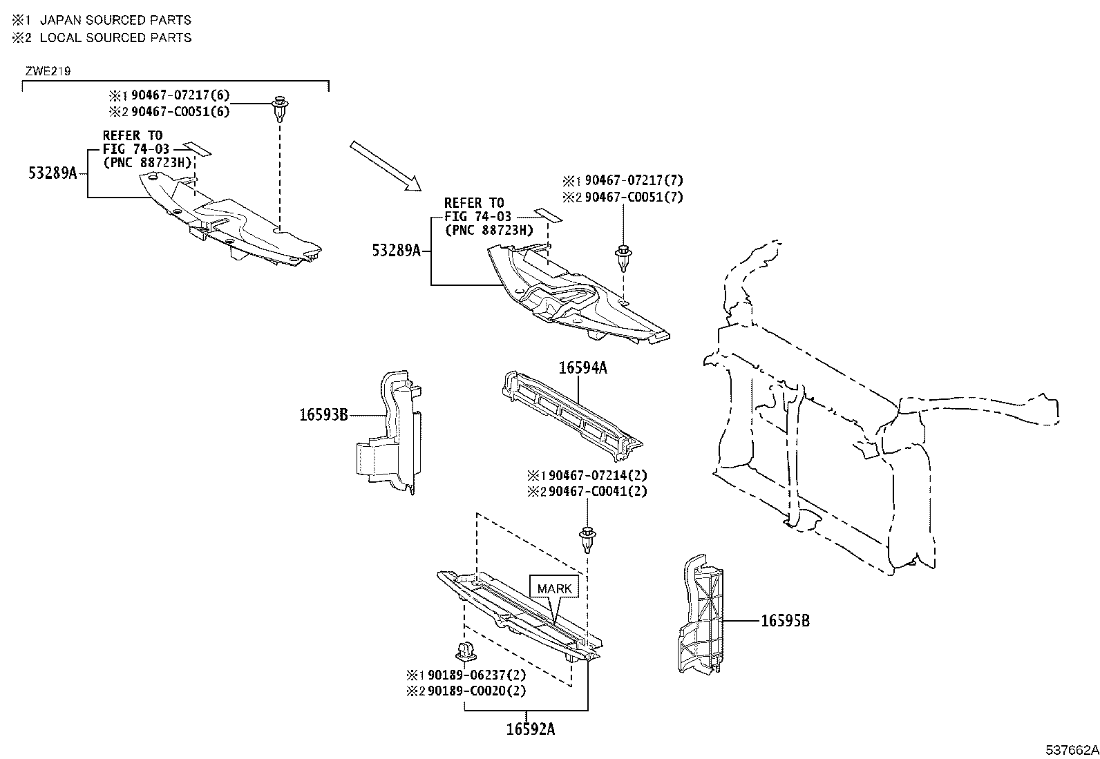 55229-02060 PLATE, DASH PANEL INSULATOR, NO.4 product image