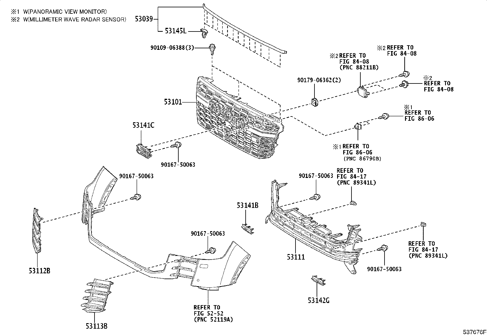 53111-60C70 GRILLE, RADIATOR product image
