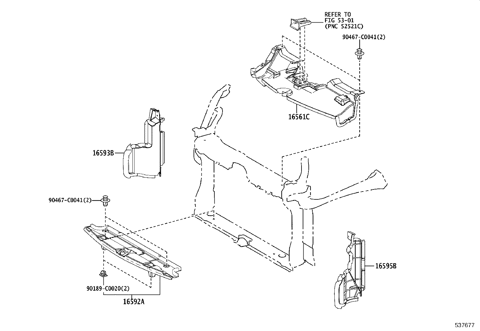 16592-F2020 GUIDE, RADIATOR AIR, NO.3 product image