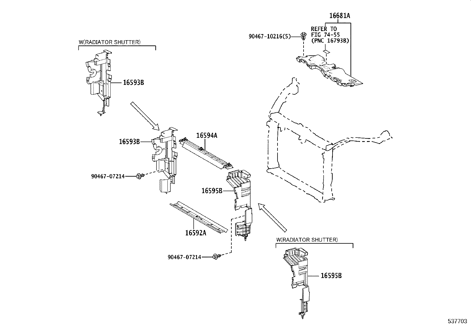 53155-0R060 SEAL, RADIATOR GRILLE, NO.1 product image