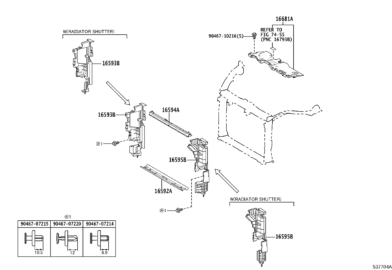53155-0R060 SEAL, RADIATOR GRILLE, NO.1 product image