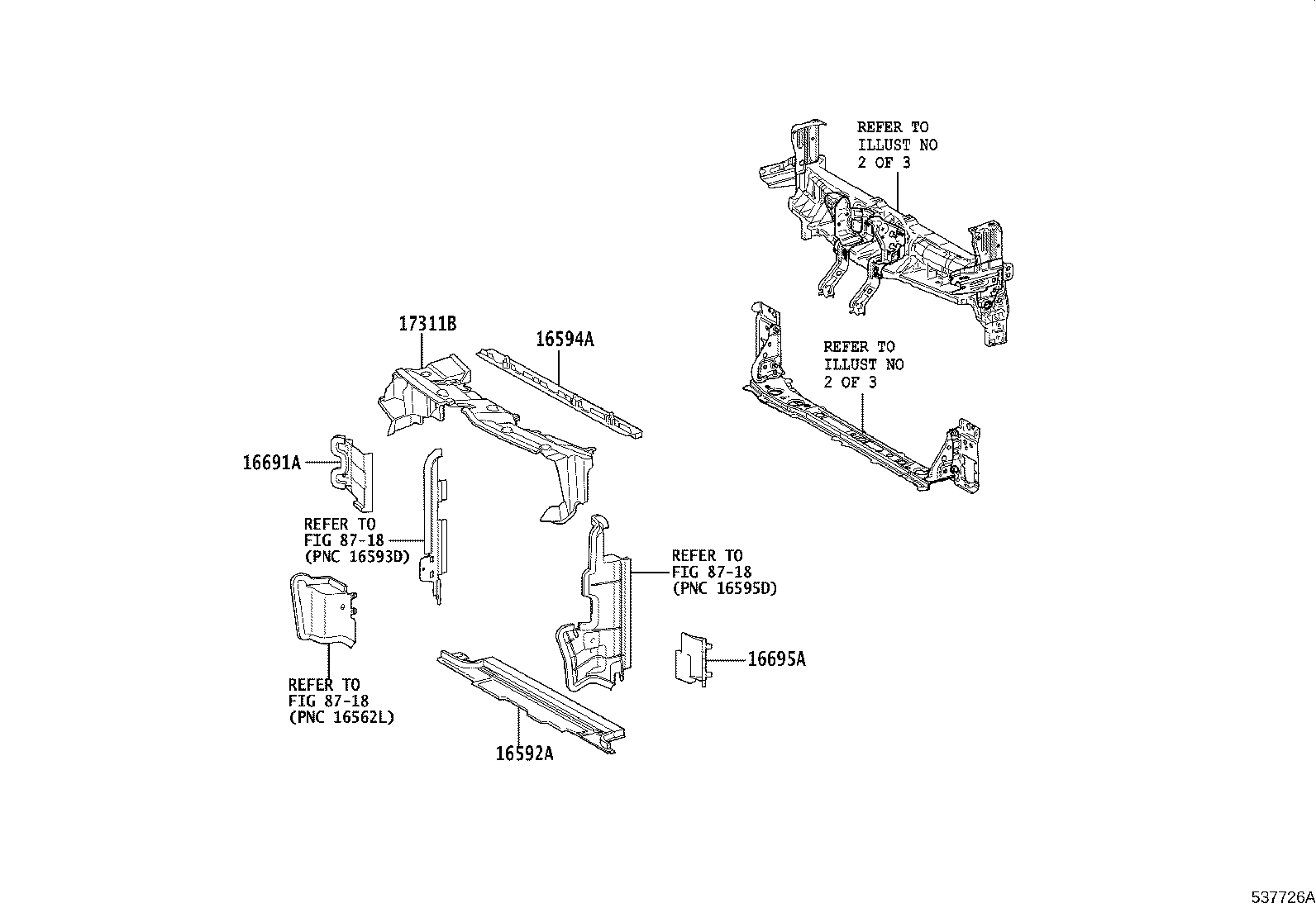 16592-F3030 GUIDE, RADIATOR AIR, NO.3 product image