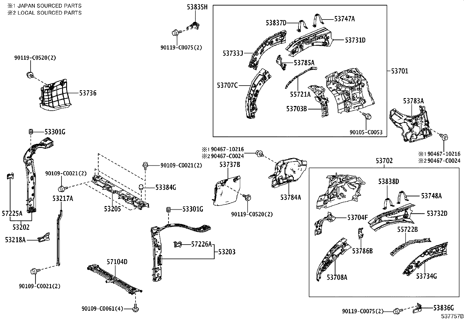 16594-F0050 GUIDE, RADIATOR AIR, NO.2 product image