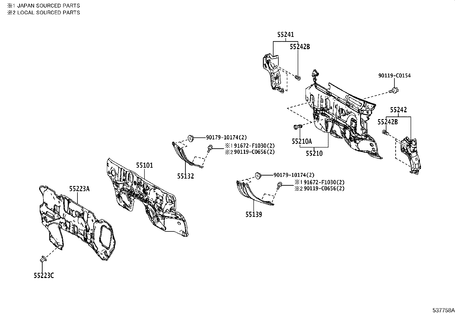 16594-F0050 GUIDE, RADIATOR AIR, NO.2 product image