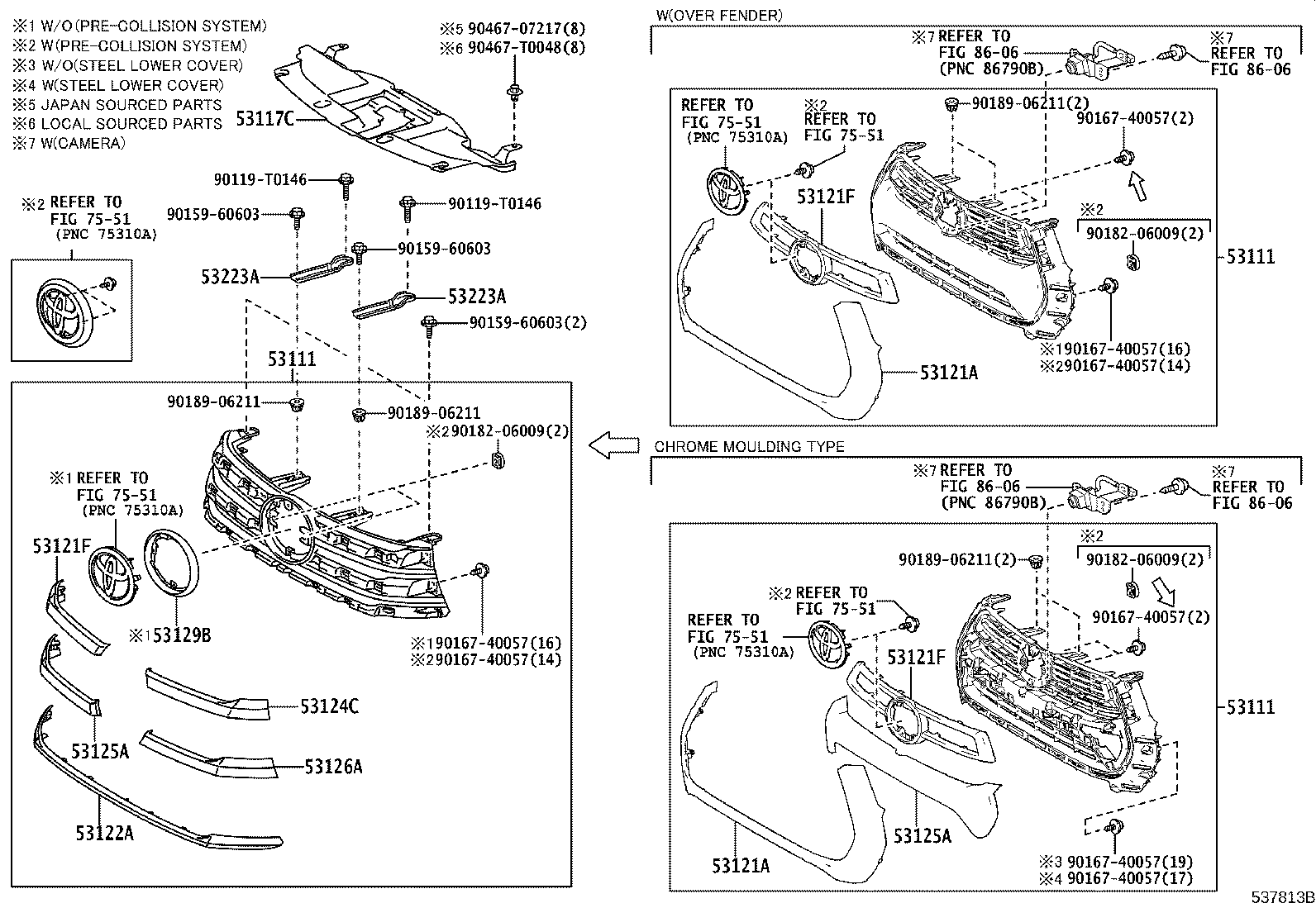53100-YP690 GRILLE, RADIATOR product image