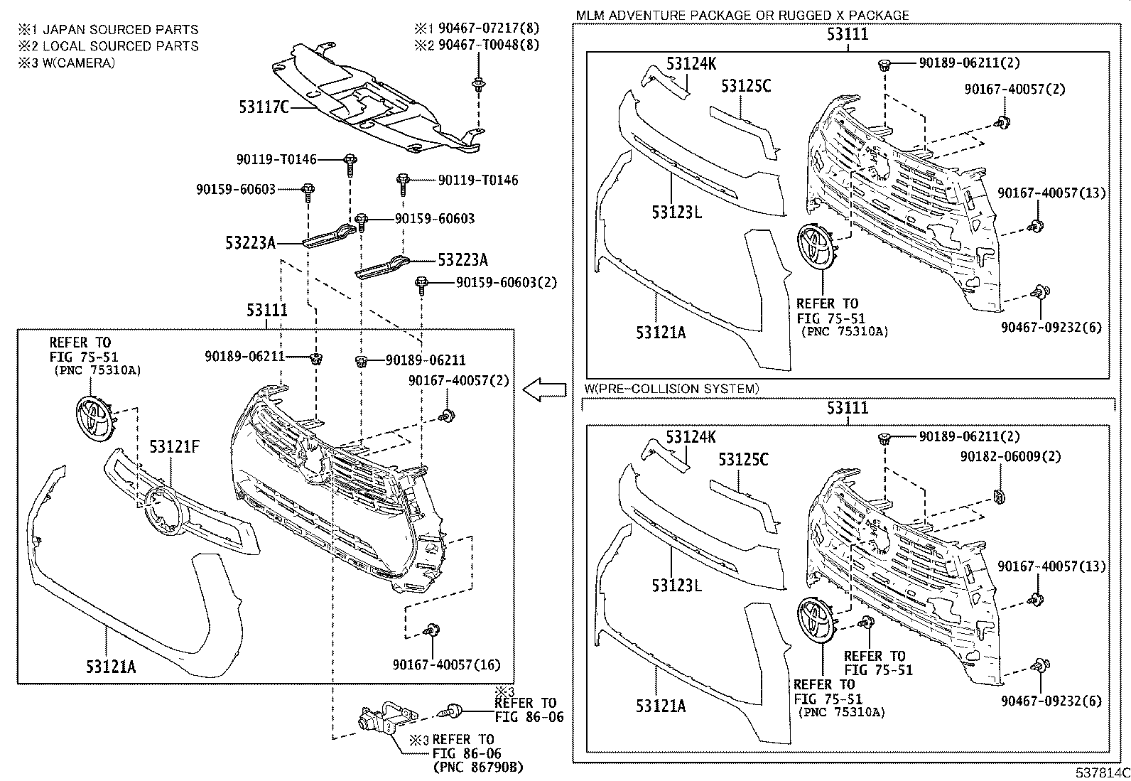 53100-YP690 GRILLE, RADIATOR product image