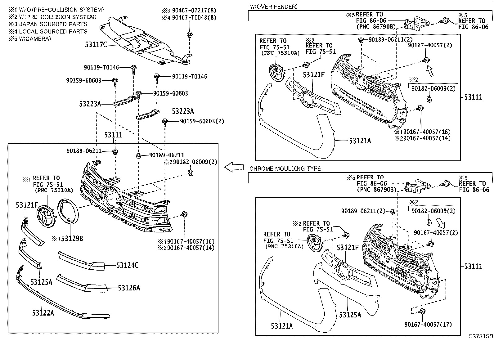 53100-YP680 GRILLE, RADIATOR product image