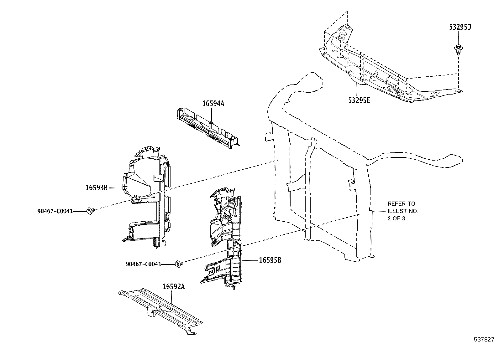 16594-F0060 GUIDE, RADIATOR AIR, NO.2 product image