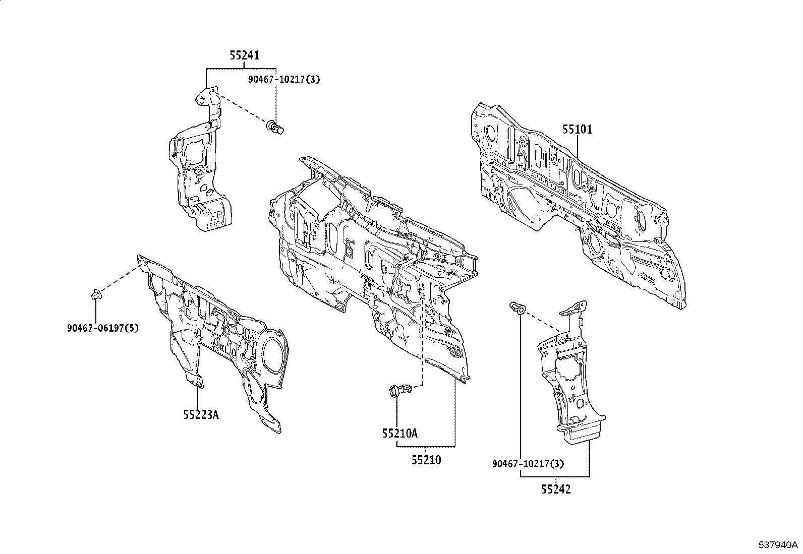 16594-25010 GUIDE, RADIATOR AIR, NO.2 product image
