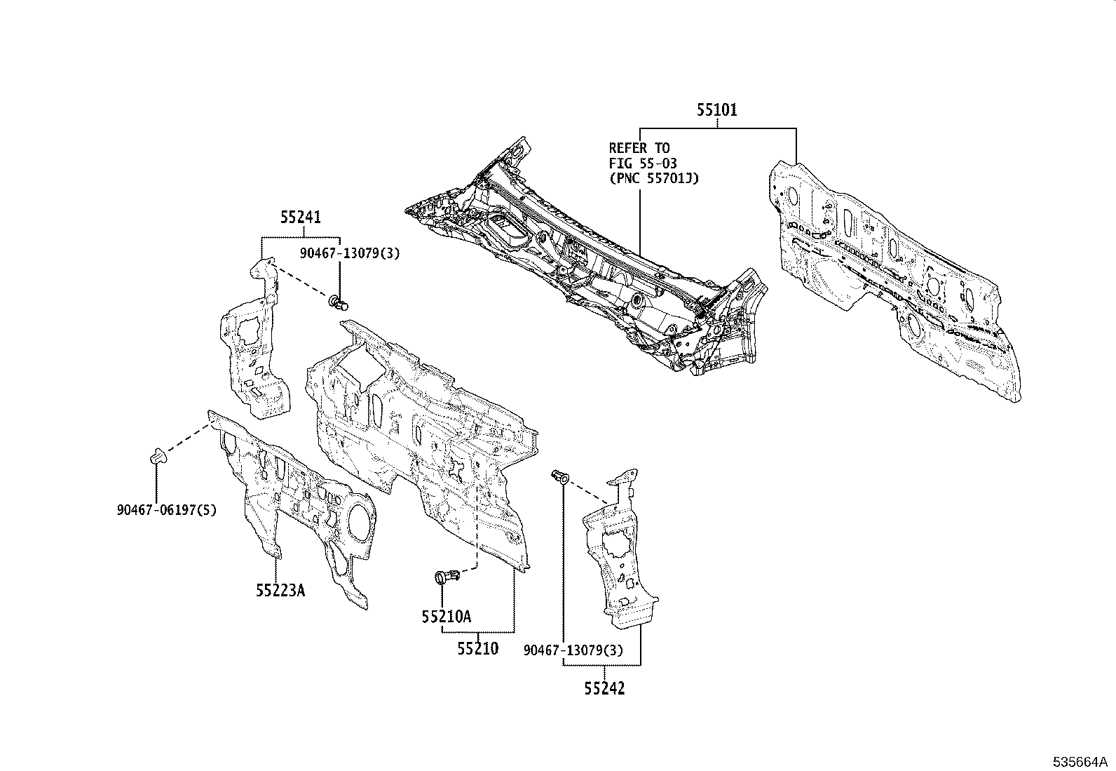 16595-0P020 GUIDE, RADIATOR AIR, NO.1 LH product image