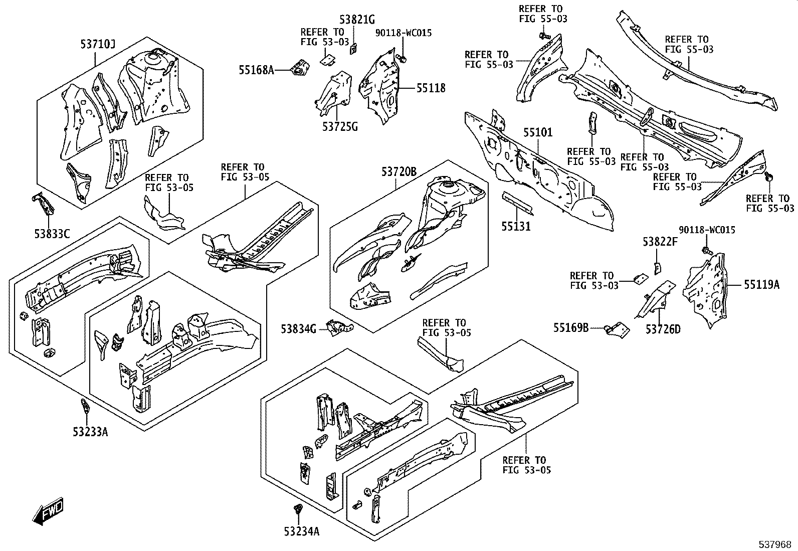 55101-WC016 PANEL SUB-ASSY, DASH product image