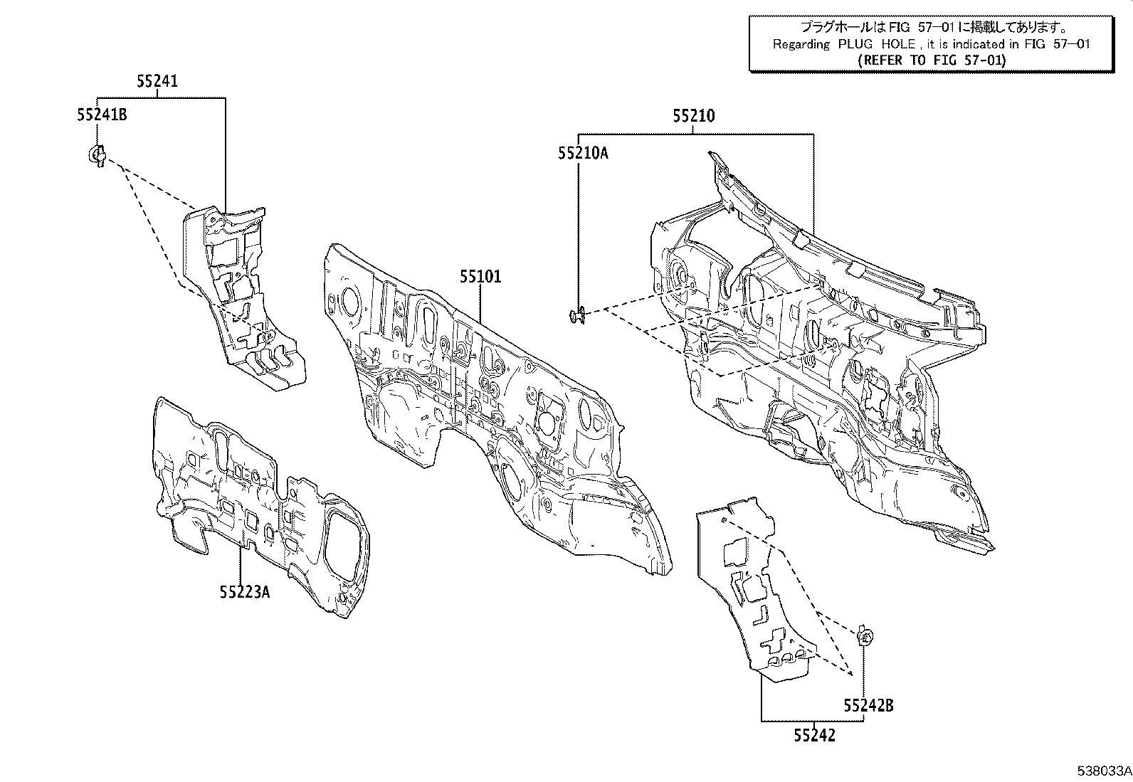 16594-F0100 GUIDE, RADIATOR AIR, NO.2 product image