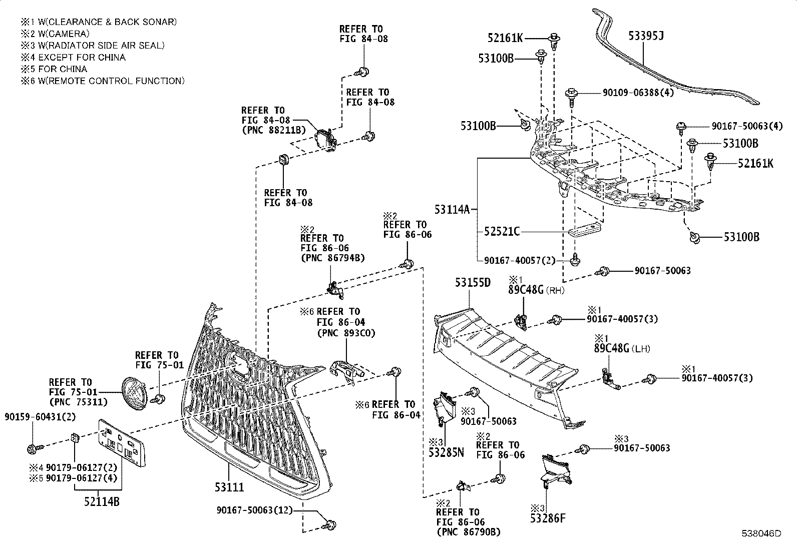 53111-78201 GRILLE, RADIATOR product image