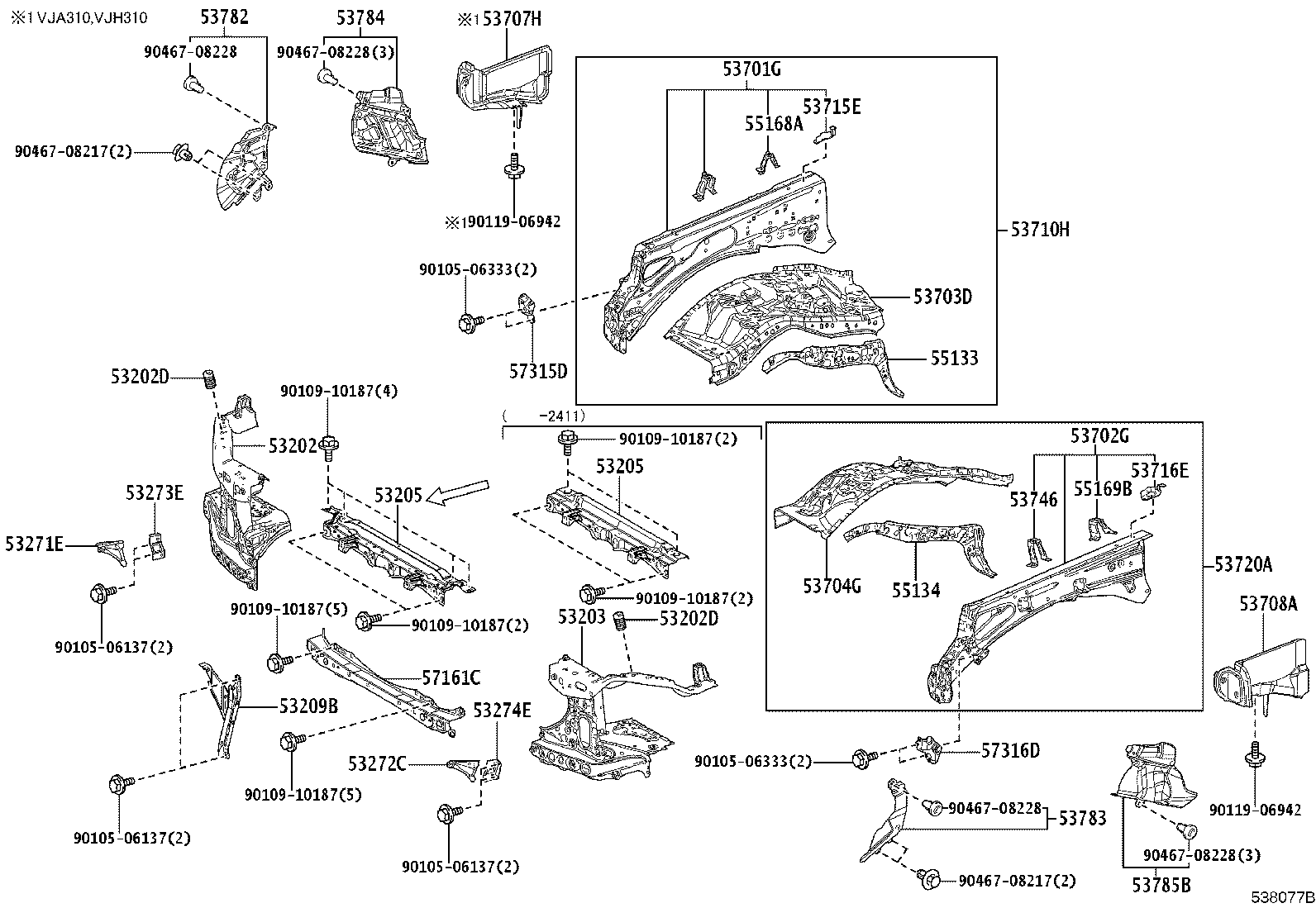 53292-60270 SEAL, RADIATOR SUPPORT, UPPER product image