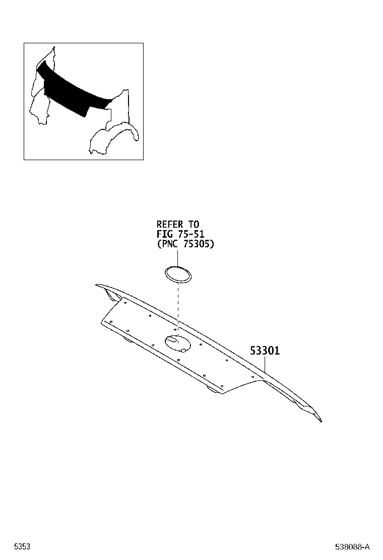 53876-B5060 LINER, FRONT FENDER, LH product image