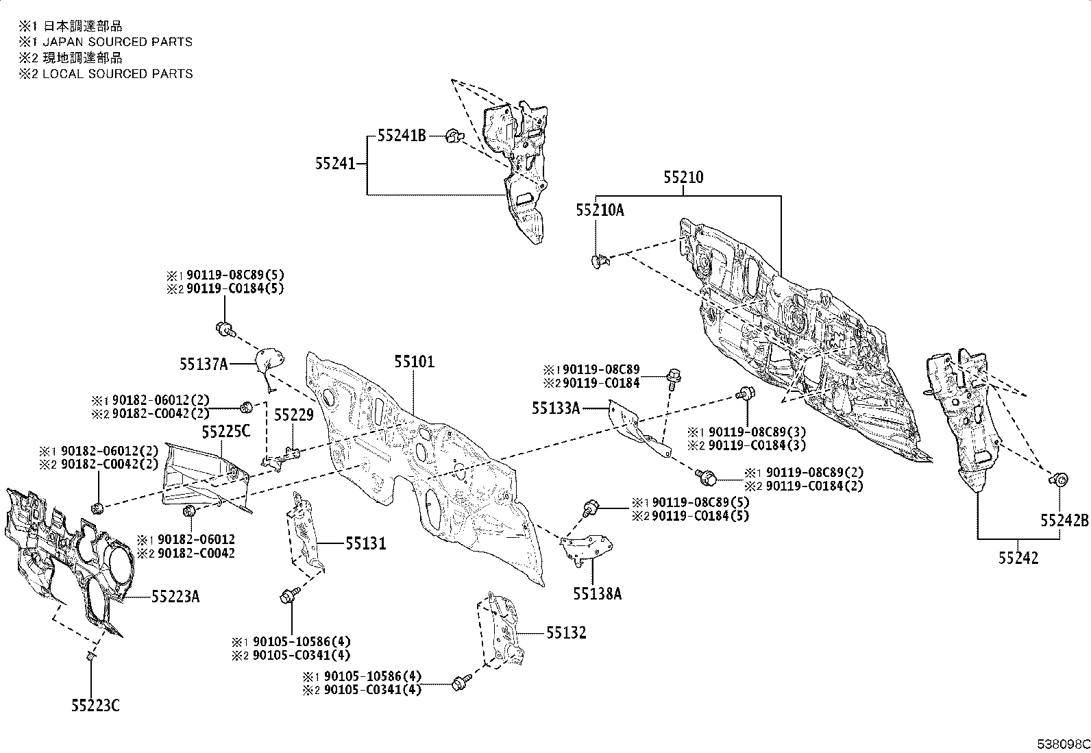 53187-0A020 STAY, RADIATOR SUPPORT, RH product image