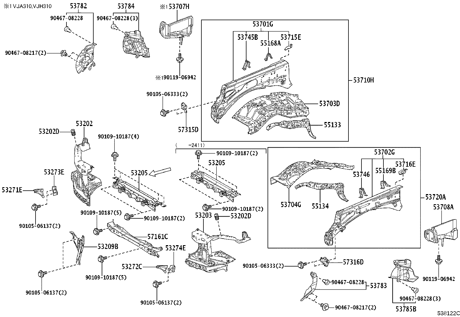 53292-60270 SEAL, RADIATOR SUPPORT, UPPER product image