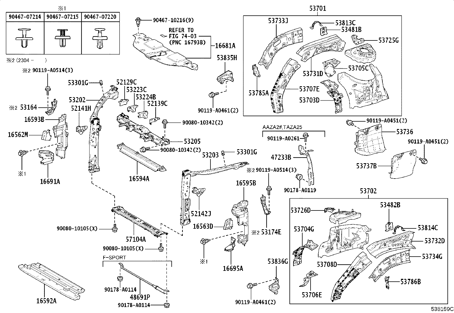 16592-F0040 GUIDE, RADIATOR AIR, NO.3 product image