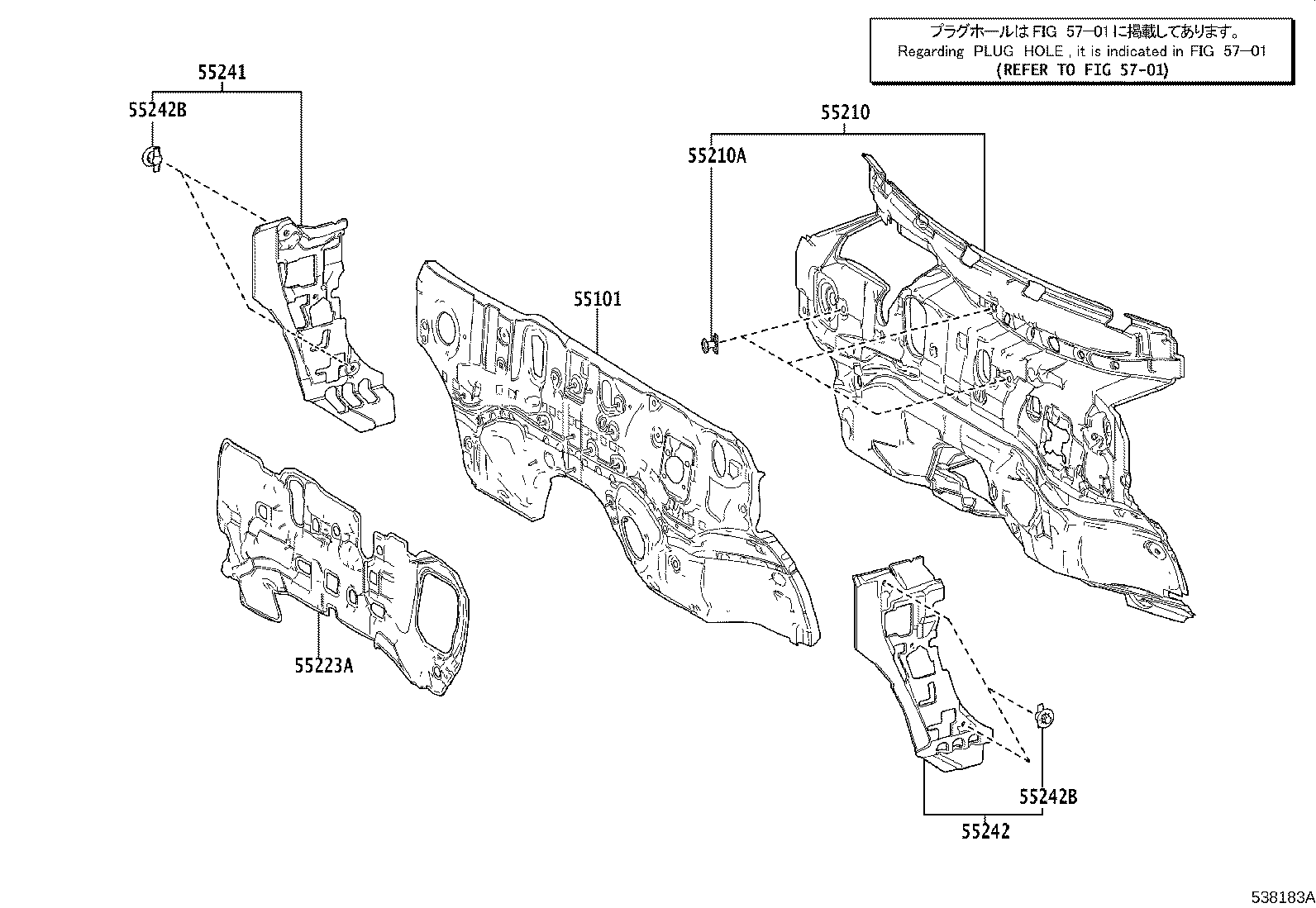 16594-F0180 GUIDE, RADIATOR AIR, NO.2 product image