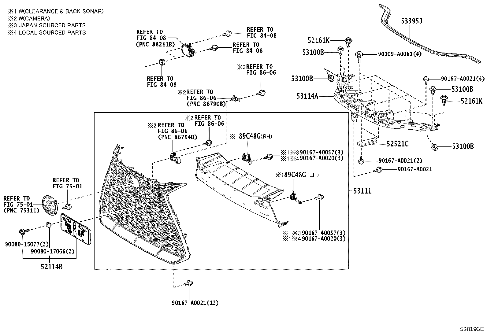 53101-F6010 GRILLE, RADIATOR product image