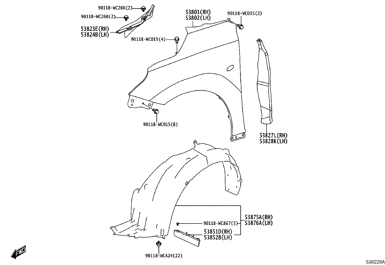 90118-WCA24 CLIP(FOR HOOD INSULATOR) product image