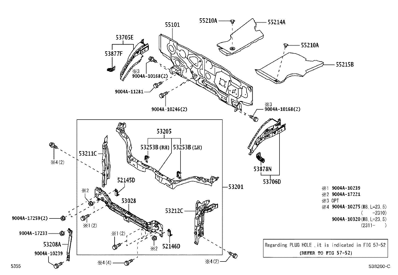 53028-BZ080 SUPPORT SUB-ASSY, RADIATOR, LOWER product image