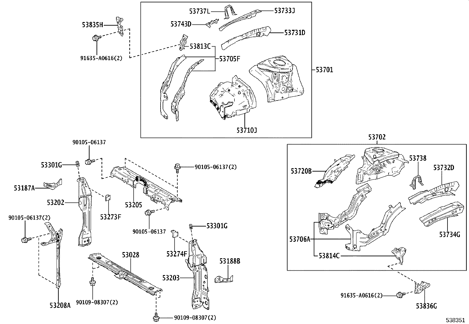 16592-24050 GUIDE, RADIATOR AIR, NO.3 product image
