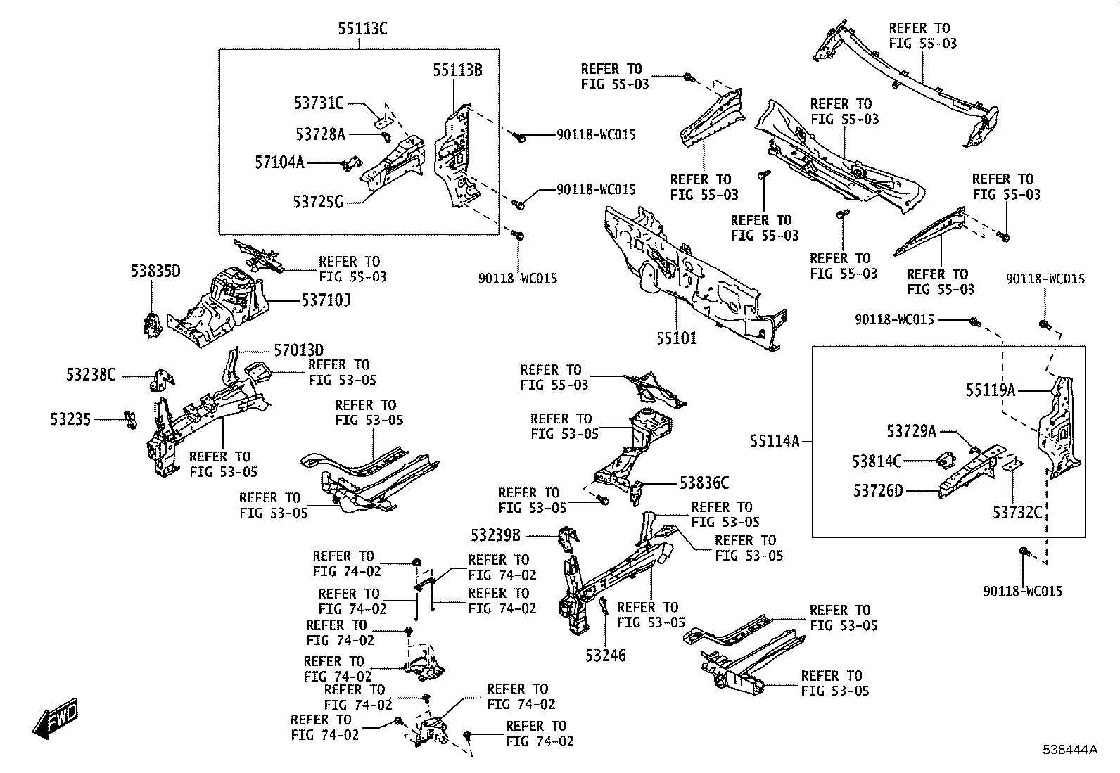 53411-WC002 BRACKET, FENDER APRON, RH product image