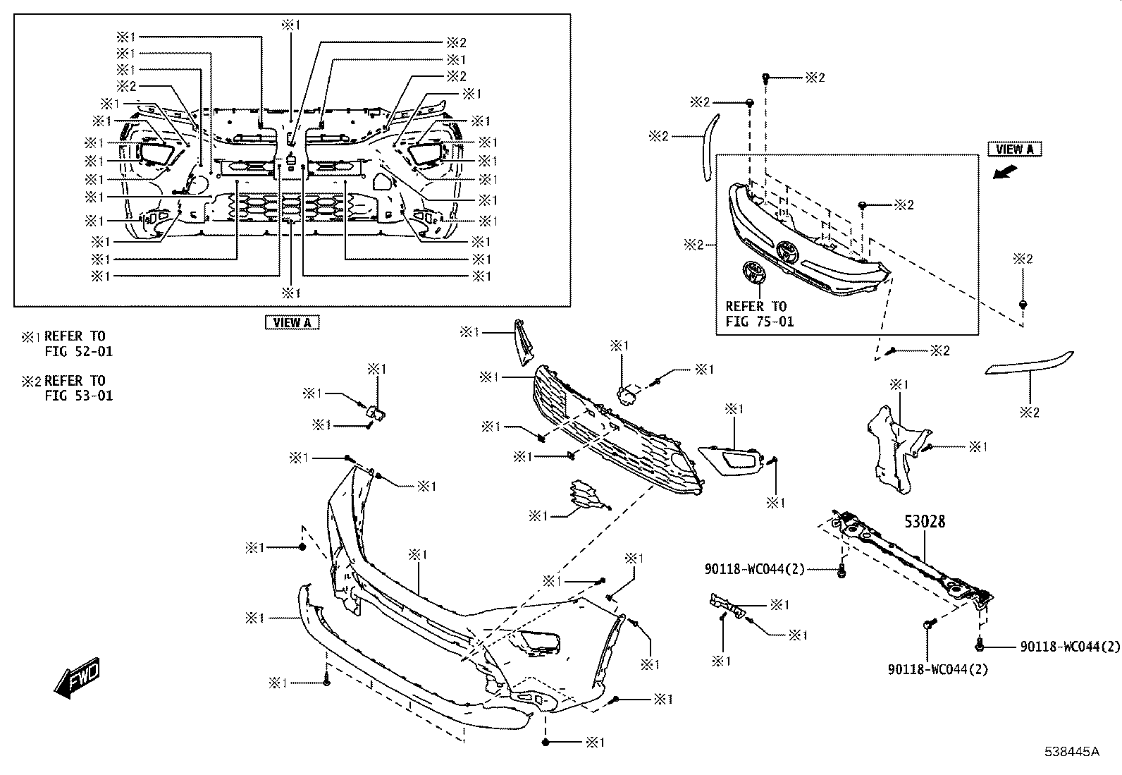 53411-WC002 BRACKET, FENDER APRON, RH product image