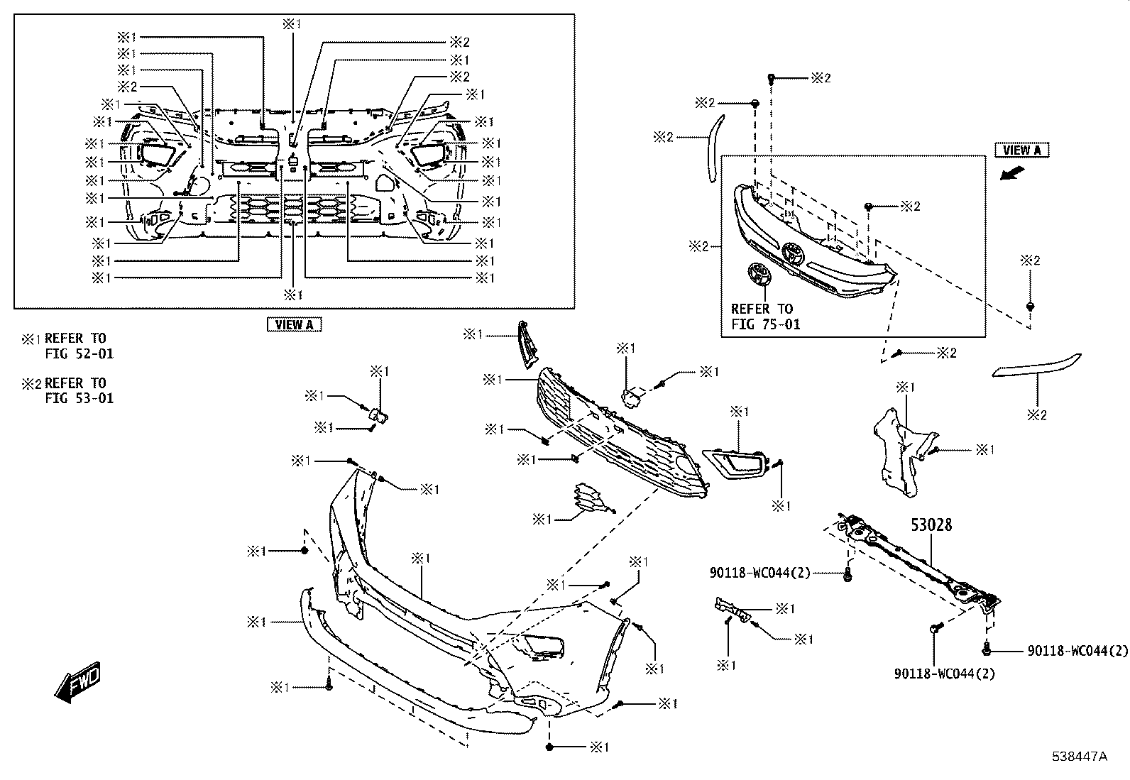 53411-WC002 BRACKET, FENDER APRON, RH product image