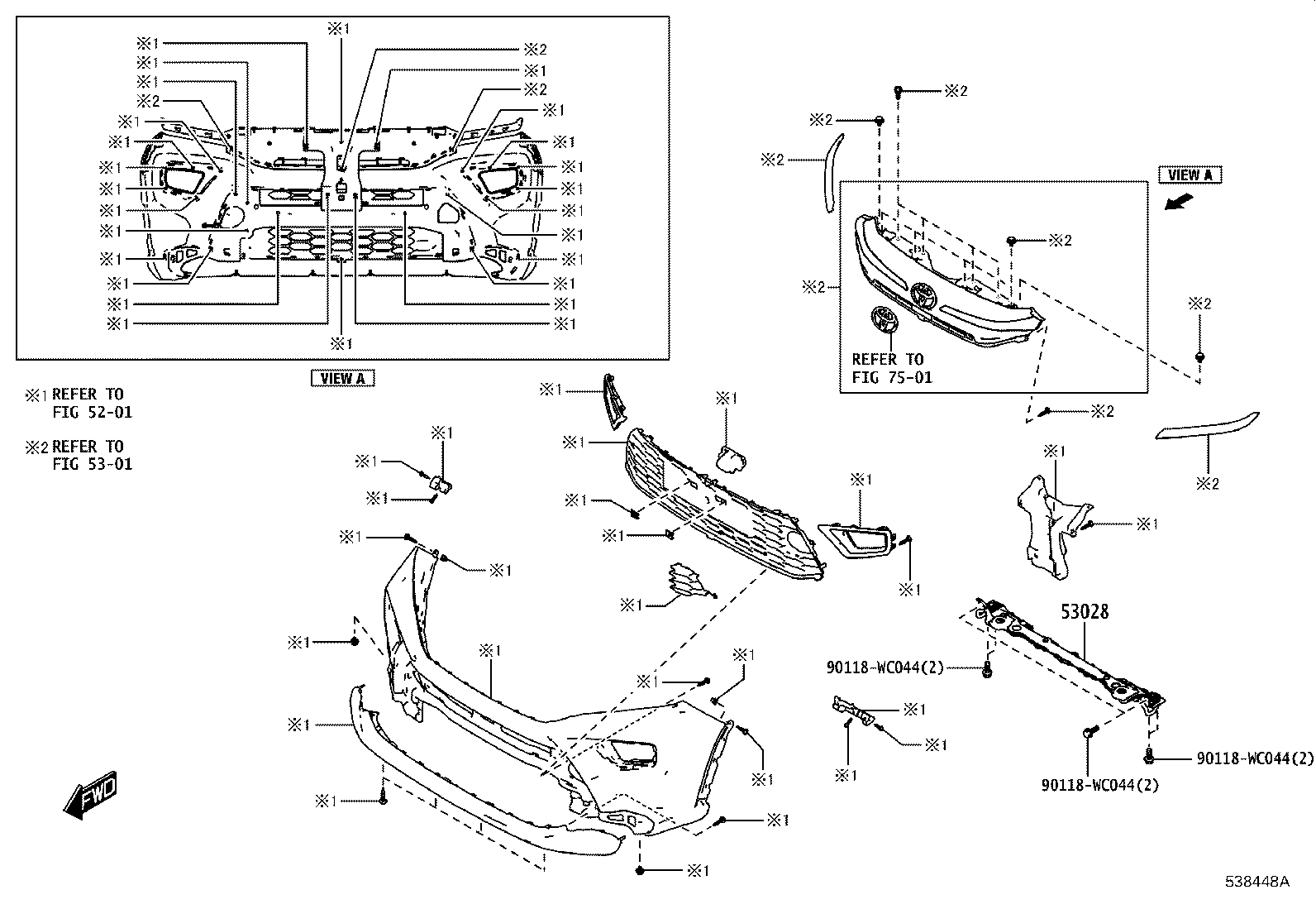 53411-WC002 BRACKET, FENDER APRON, RH product image